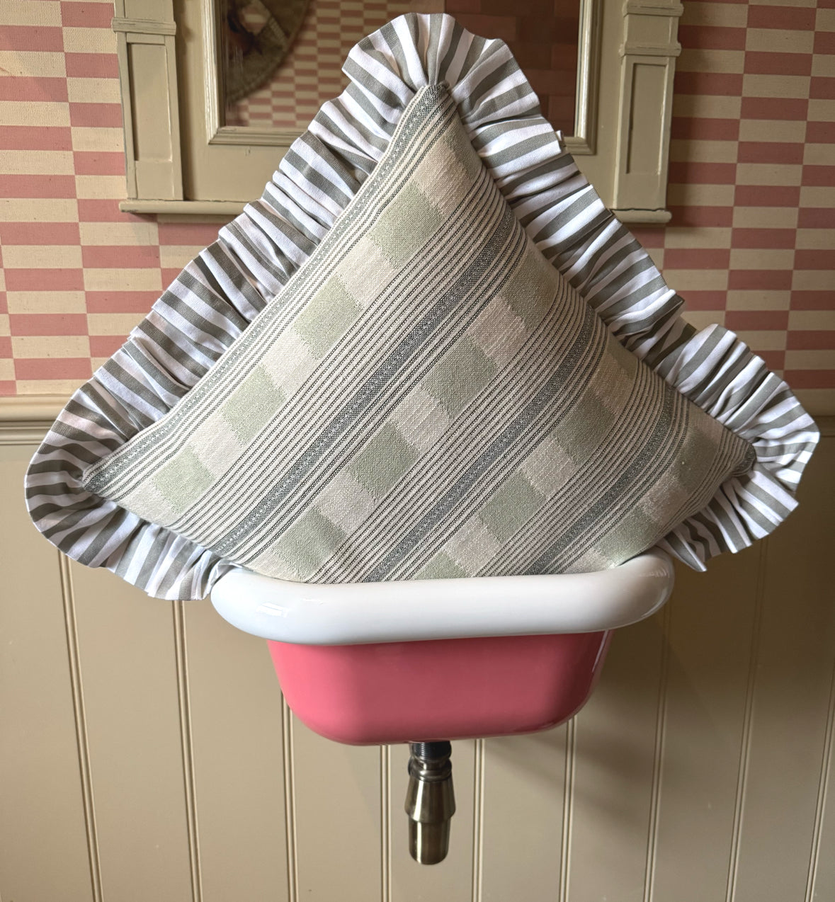 Christopher Farr x Grey Stripe Ruffle