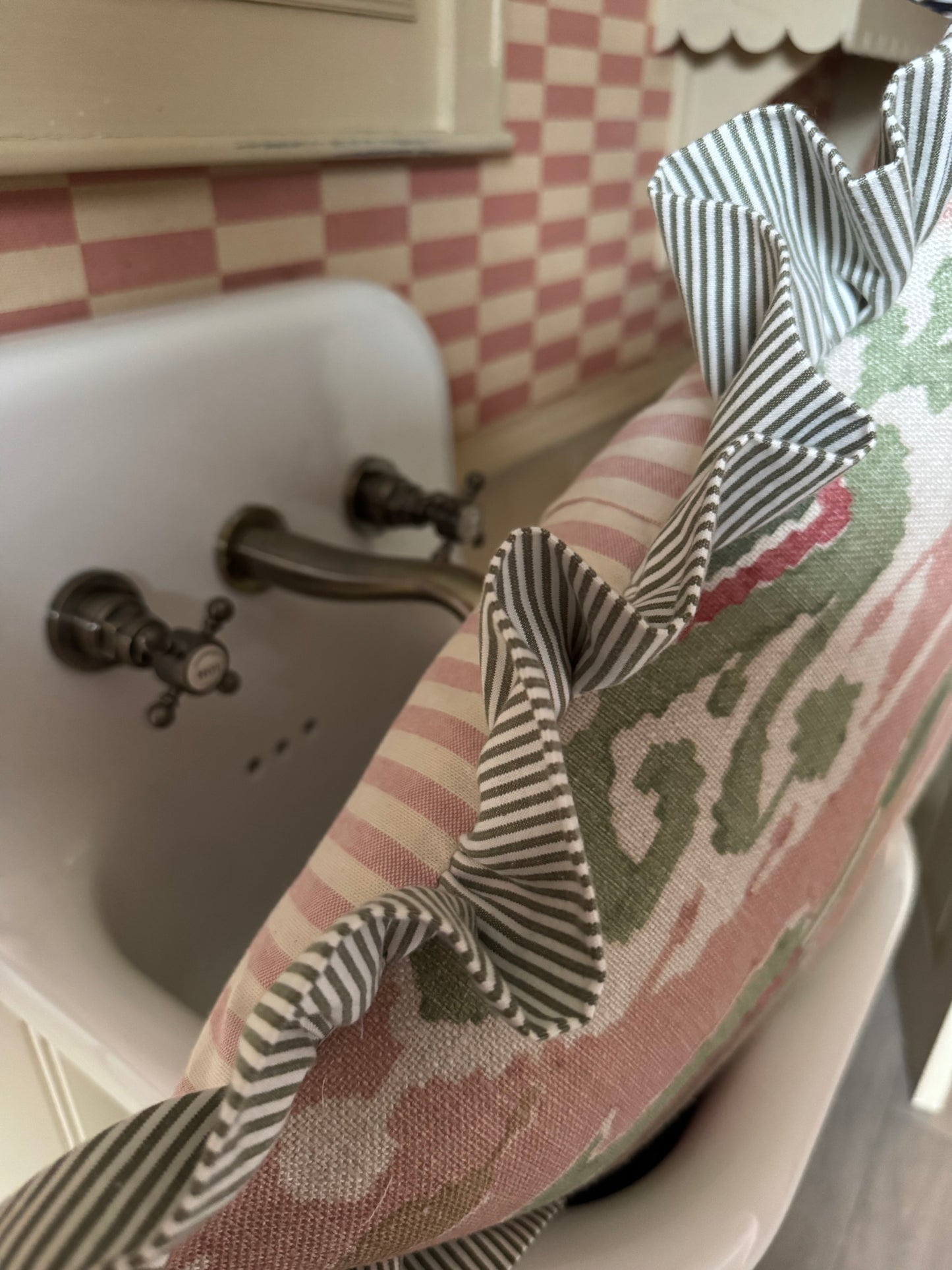 GP&J Baker ‘Bokhara’ x Green Pinstripe Ruffle