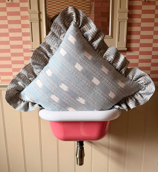 Christopher Farr x Grey Patterned Ruffle