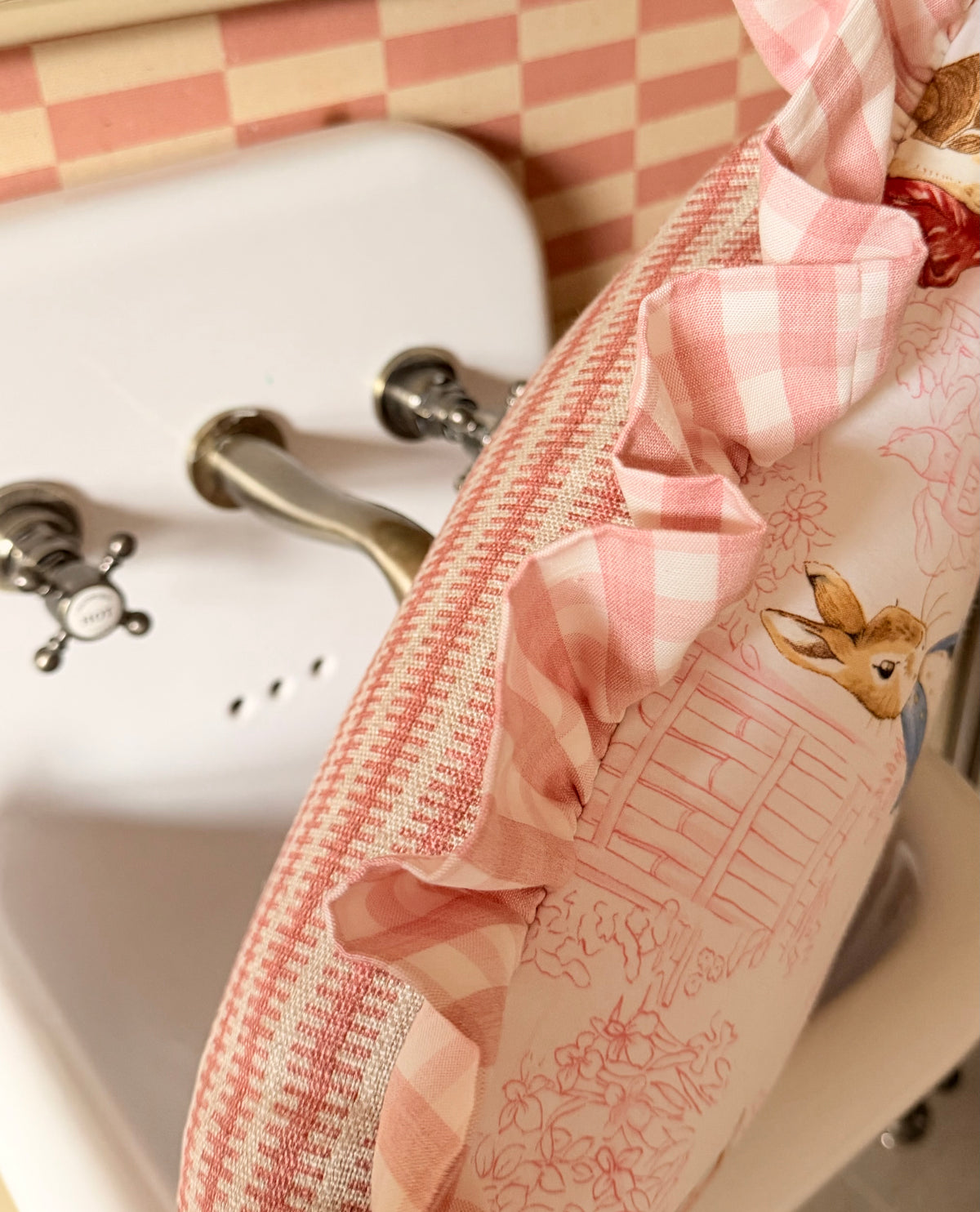 Beatrix Pink Beatrix Potter x Pink Gingham (2) – rufflemouse