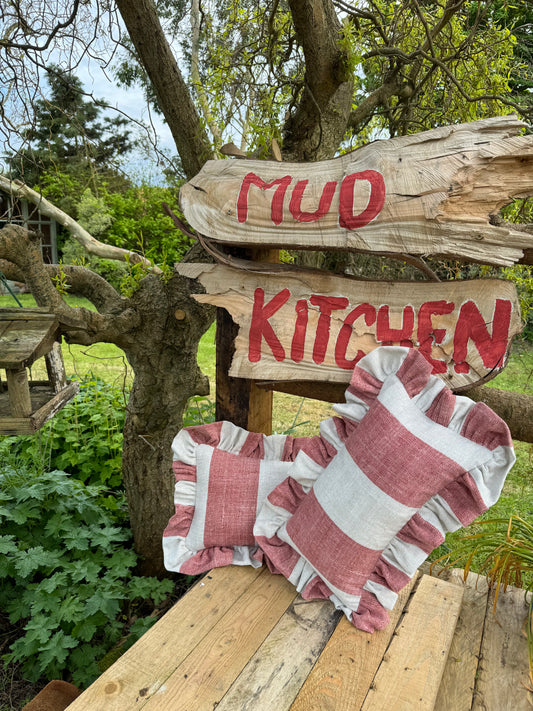 Red Colefax & Fowler Stripe PAIR