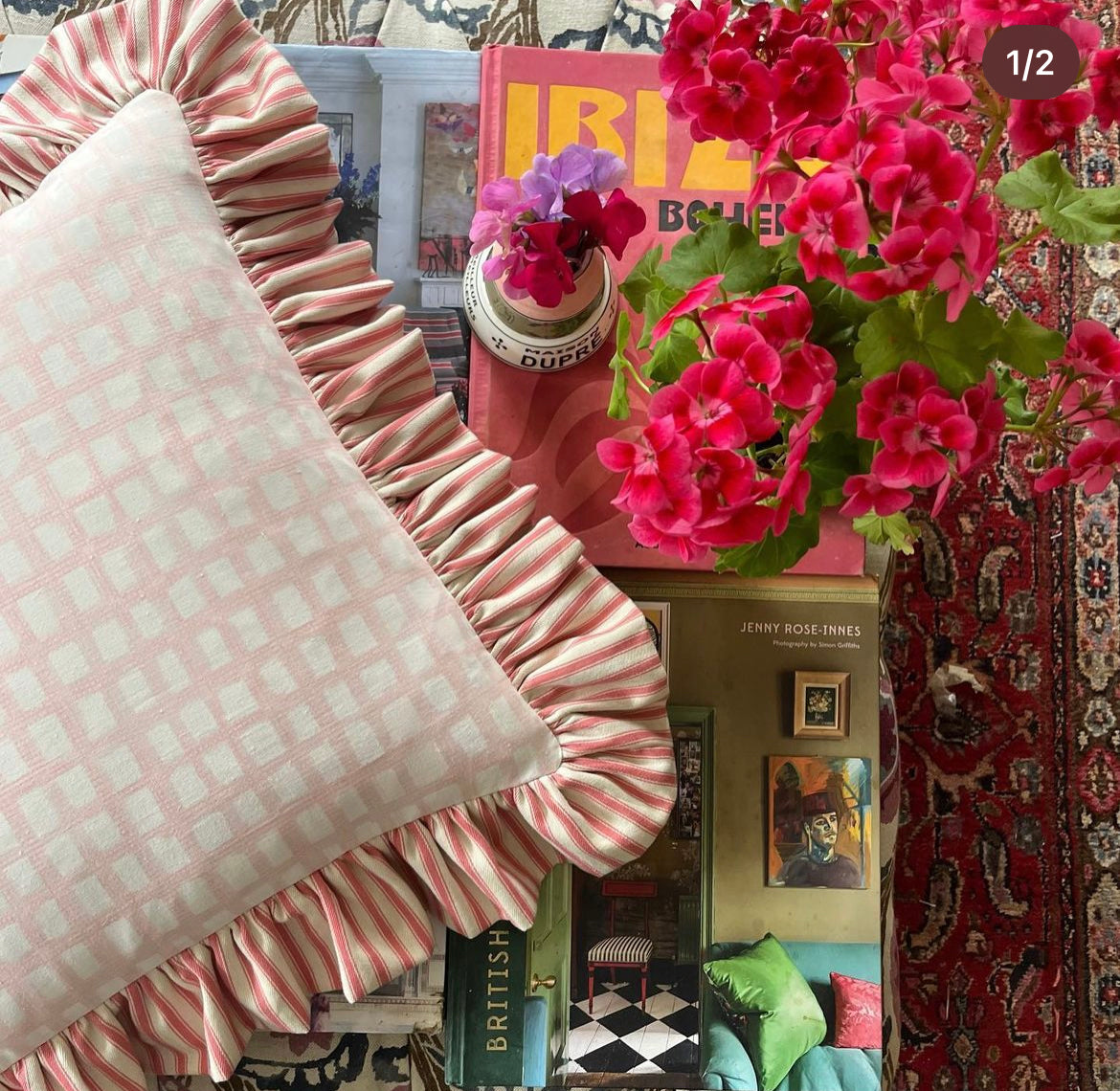 Designers Guild Pink x Pink Ticking