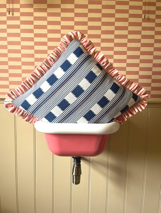 Christopher Farr x Pink Ticking Ruffle